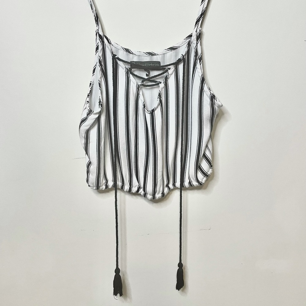 Small black and white striped tank